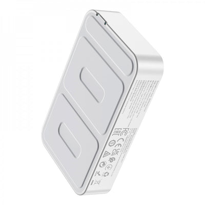 Baterie externa, compatibila MagSafe, Magnetica, Wireless, 10000mAh, suport pliabil, transparenta, HOCO Q10A