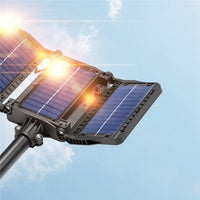Lampa Solara Stradala Tripla 200W COB – Autonoma, IP65, Senzor Miscare - imagine 2