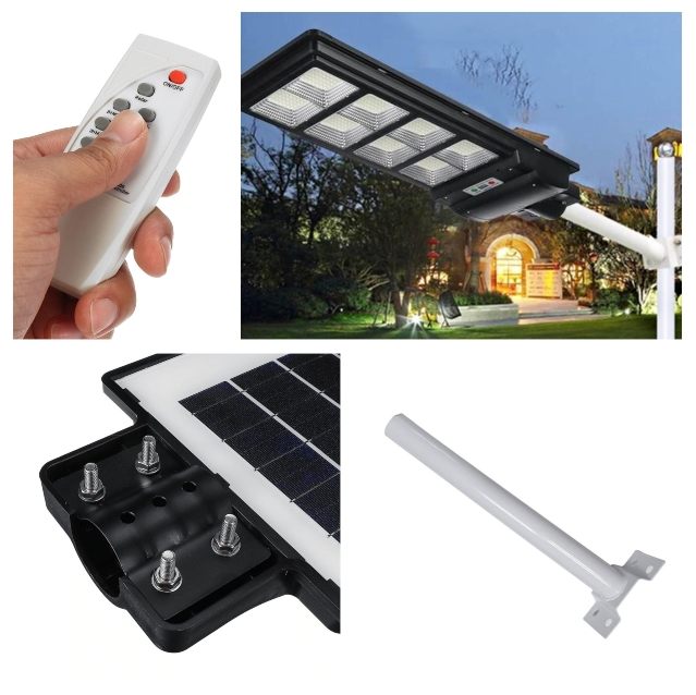 RESIGILAT - Lampa stradala proiector LED cu panou fotovoltaic si senzor, 120W/200W/300W