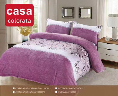 Set Pilota Cocolino groasa cu blanita, 3 Piese, 200x230 cm, 4 Kg