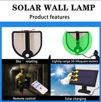 Lampa solara 90 LED, senzor de miscare, telecomanda - imagine 6