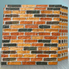 Tapet 3D caramida negru-portocaliu, auto-adeziv pentru interior, 70 x 77 cm