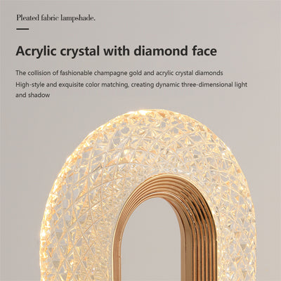 Lampa Diamond Crystal LED cu 3 temperaturi de culoare, alb rece, alb cald, neutru, culoare auriu