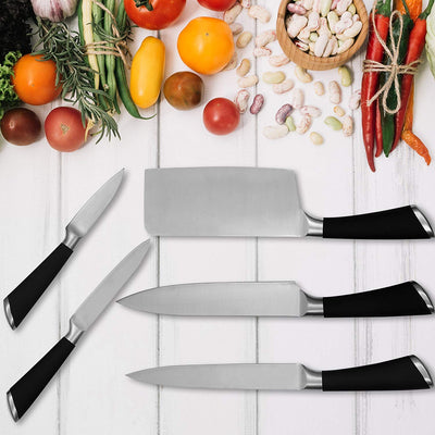 Set de bucatarie Priority Chef cu foarfeca, pila si suport, otel inoxidabil, 8 piese