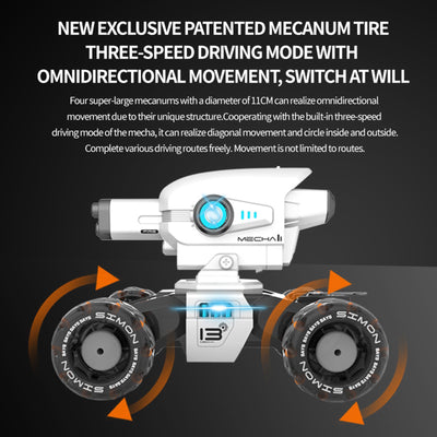 Tanc cu tun de apa Mecha Guardian, cu telecomanda, control prin gesturile mainii, rotire 360 grade