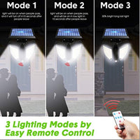 Lampa solara 90 LED, senzor de miscare, telecomanda - imagine 9