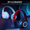 Casti Wireless pliabile B39, Bluetooth, Over-Ear, cu Microfon, Suport Card, lumini RGB