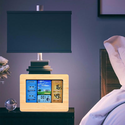 Statie meteo wireless cu senzor extern, LCD color, alarma, calendar, fazele lunii