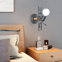Lampa metalica retro industriala tip humanoid, soclu E27, diverse modele - imagine 11