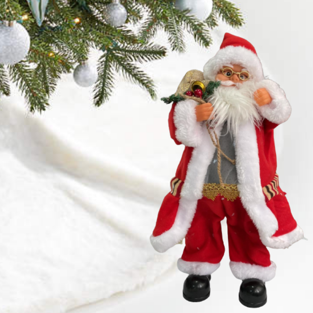 Decoratiune Mos Craciun dansator, 50 cm, alimentare cu baterii