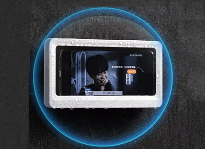 Carcasa Smartphone pentru dus, cu montare pe perete, universala, compatibila 4 - 6.8 inch, Anti-Aburire, Waterproof, Touch Screen