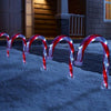 Decoratiune luminoasa pentru Craciun, 5 Acadele, pentru exterior, incarcare solara, 40 cm