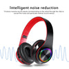 Casti Wireless pliabile B39, Bluetooth, Over-Ear, cu Microfon, Suport Card, lumini RGB