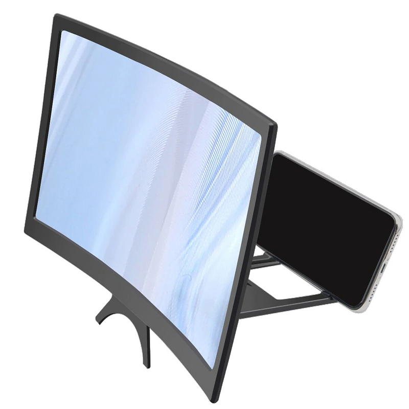 Suport si amplificator 3D cu ecran curbat pentru telefon, 12 inch