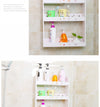 Dulap organizator baie din PVC, cu 3 rafturi, 8x12x48cm