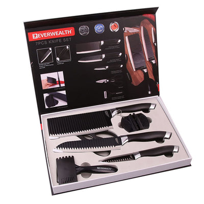 Set de bucatarie alcatuit din 7 piese, foarfeca, ascutitor, decojitor, otel inoxidabil