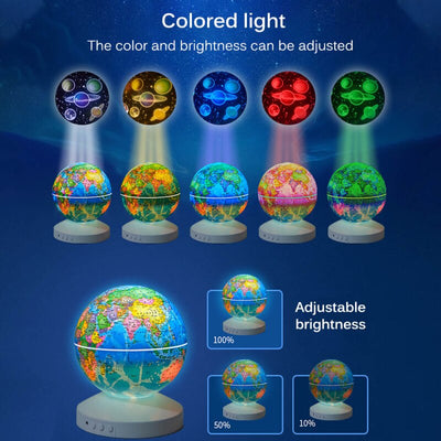 Lampa glob pamantesc 2 in 1 cu proiectie si realitate augumentata