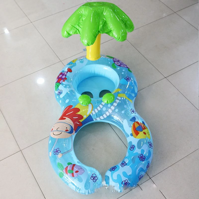 Colac gonflabil pentru copii 1-2 ani, cu protectie soare, Intex Baby Swim Float