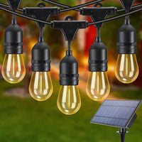 Ghirlanda solara cu 10 becuri Led Filament incluse, 2W, 3000K, IP65 lumina calda - imagine 2
