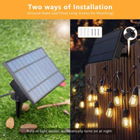 Ghirlanda solara cu 10 becuri Led Filament incluse, 2W, 3000K, IP65 lumina calda - imagine 3