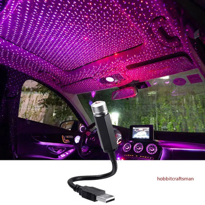Proiector laser cu cer de noapte USB verde
