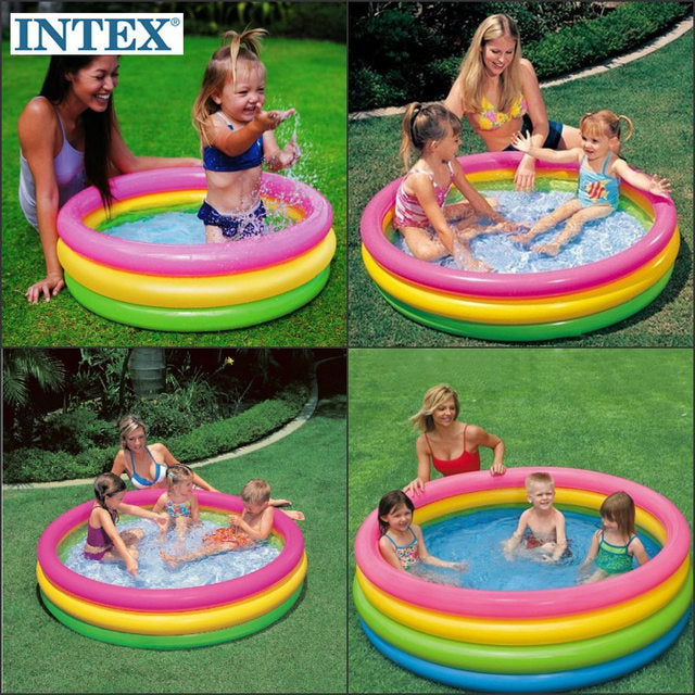 Piscina gonflabila pentru copii cu baza moale, Intex