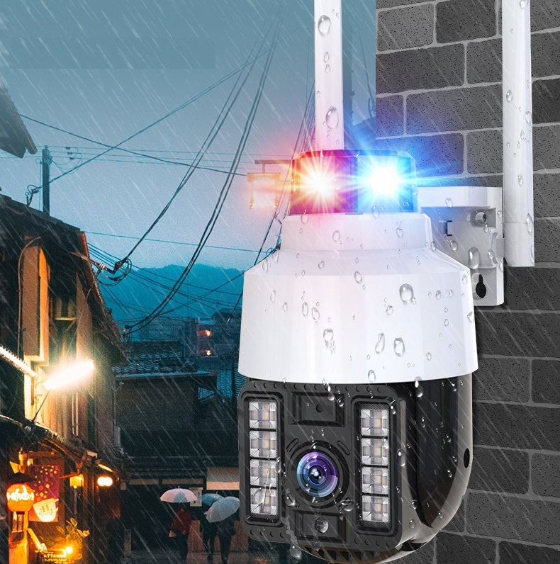 Camera supraveghere WIFI 1080p, cu sirena, vedere color noaptea, Rotire 360, V380 pro