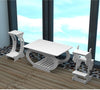 Masuta decorativa living din pvc alba 60 x 40 x 30 cm