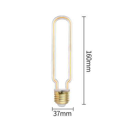 Bec LED 4W cu efect neon, soclu E27, diferite forme, lumina calda