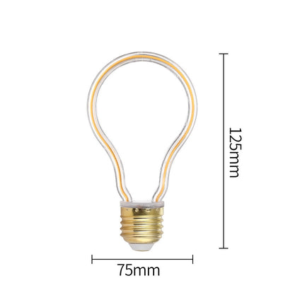 Bec LED 4W cu efect neon, soclu E27, diferite forme, lumina calda