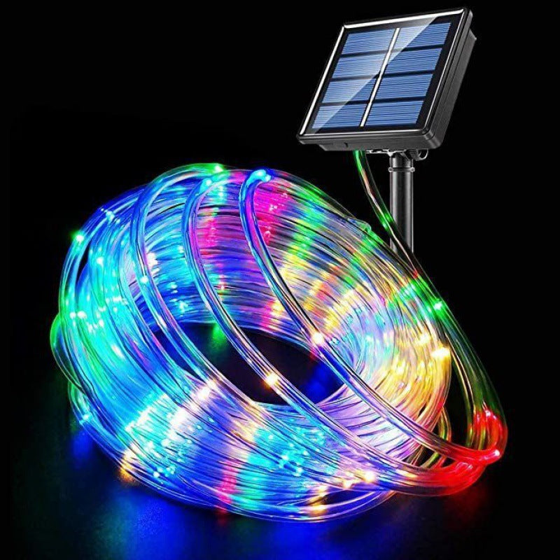 Ghirlanda luminoasa solara tip furtun cu LED, 12, 22 sau 50 metri