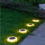 Set 4 bucati lampa solara LED pentru gradina, alb cald