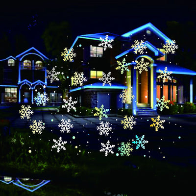 Proiector Laser Snow Flower, imita fulgii de zapada, RGB