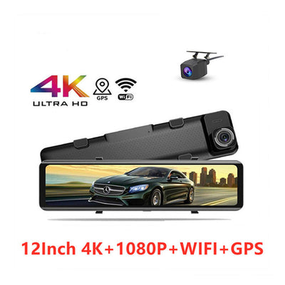 Camera auto oglinda retrovizoare, 12 inch IPS, WDR, GPS inclus, inregistrare dubla fata unghi 170 ° / spate unghi 150°, 30fps