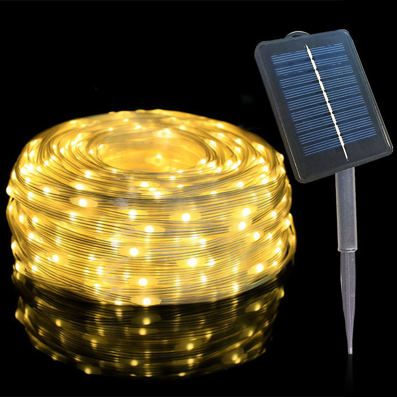 Ghirlanda luminoasa solara tip furtun cu LED, 12, 22 sau 50 metri