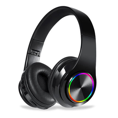 Casti Wireless pliabile B39, Bluetooth, Over-Ear, cu Microfon, Suport Card, lumini RGB