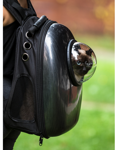 Rucsac pentru transport animale de companie, tip capsula, impermeabil