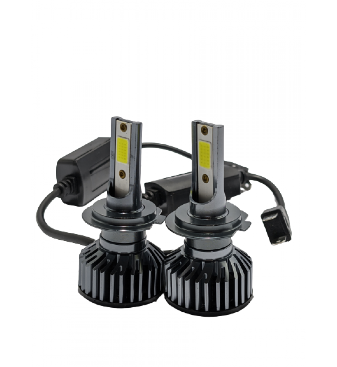 Set 2 becuri LED H7 100W, 9V-32V, F2 COB, ventilator slim, canbus, 6000K
