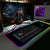 Mouse Pad gaming cu iluminare led rgb 80 x 30 negru