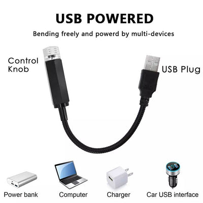 Proiector laser cu cer de noapte USB verde