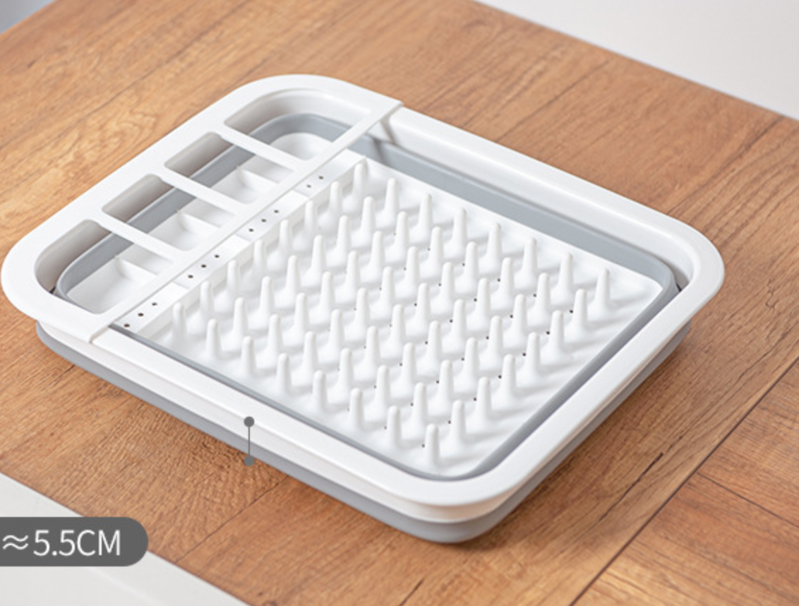 Uscator pliabil pentru vase si tacamuri, 38 x 32 x 7 cm