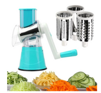 Razatoare manuala pentru legume Tabletop Drum Grater, 3 lame interschimbabile - imagine 7