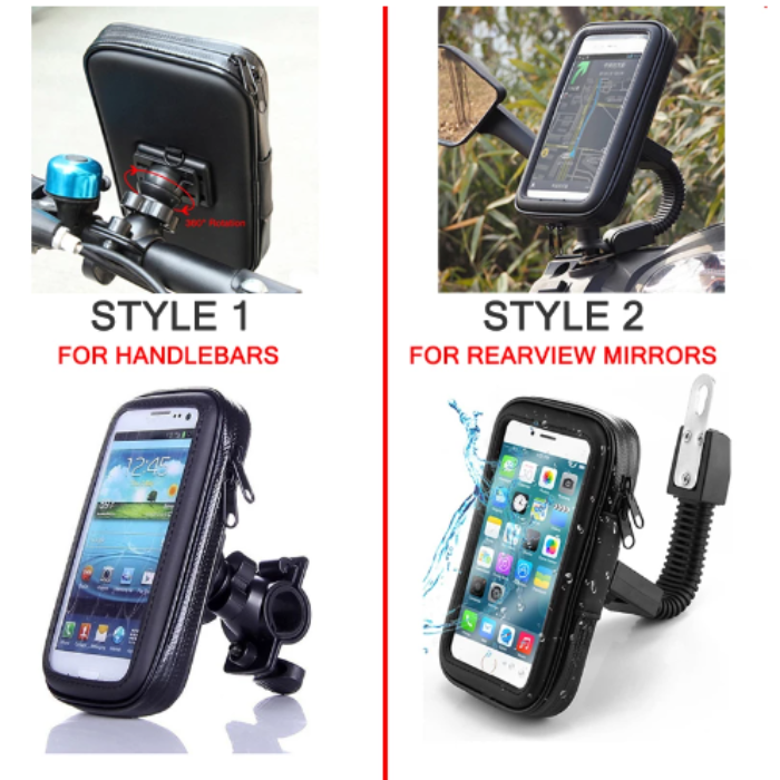 Suport telefon pentru bicicleta si motocicleta, impermeabil, rotatie 360° rezistent la ploaie