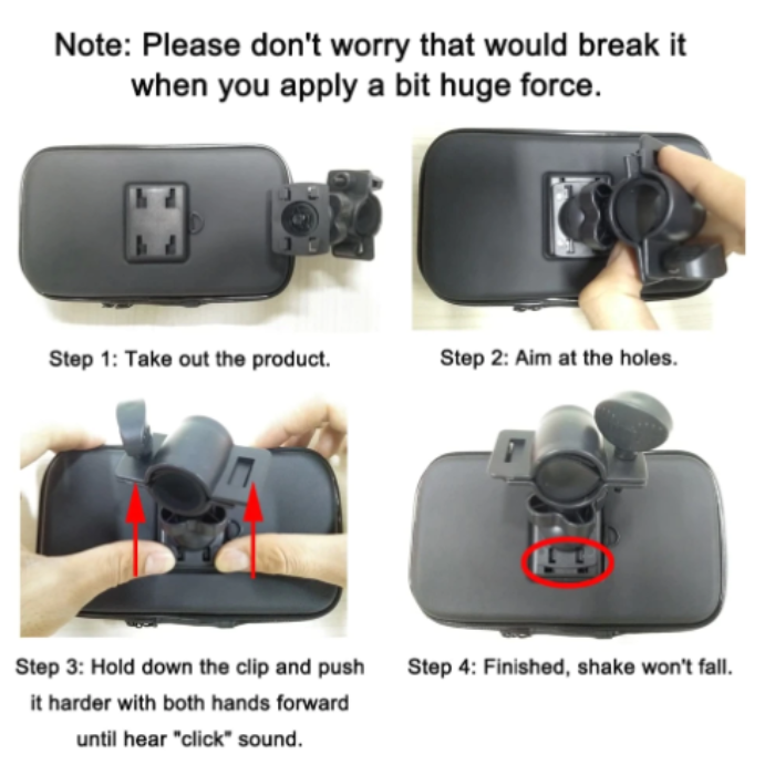 Suport telefon pentru bicicleta si motocicleta, impermeabil, rotatie 360° rezistent la ploaie