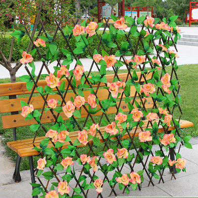Gard viu artificial cu flori, extensibil, vesnic verde, 220x70 sau 120x120