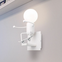 Lampa metalica retro industriala tip humanoid, soclu E27, diverse modele - imagine 10
