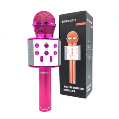 Microfon wireless pentru karaoke, cu bluetooth