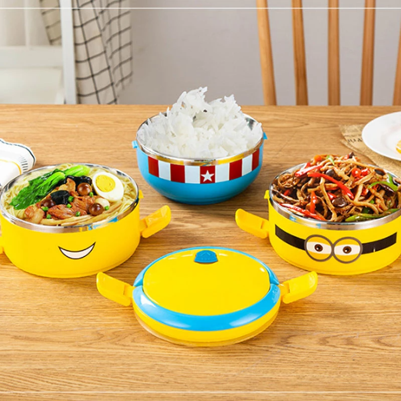 Cutie termoizolanta Minion / Sufertas pentru mancare 2.1 Litri, 3 compartimente