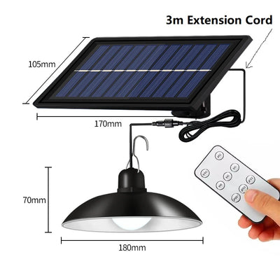 Set panou solar cu 4 becuri LED cu aplica, telecomanda, 50W