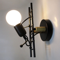Lampa metalica retro industriala tip humanoid, soclu E27, diverse modele - imagine 12